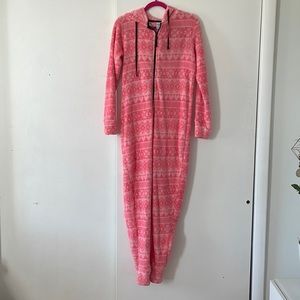 Totally Pink Onesie with drawstring hood